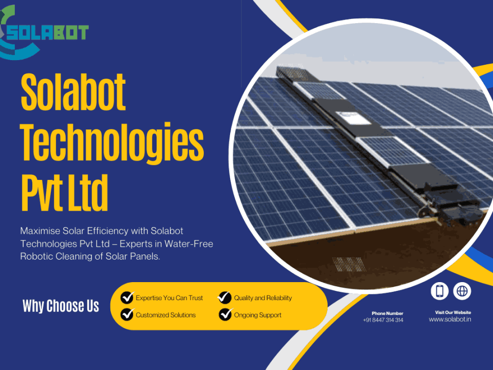 Water Free Robotic Cleaning for Solar Panels