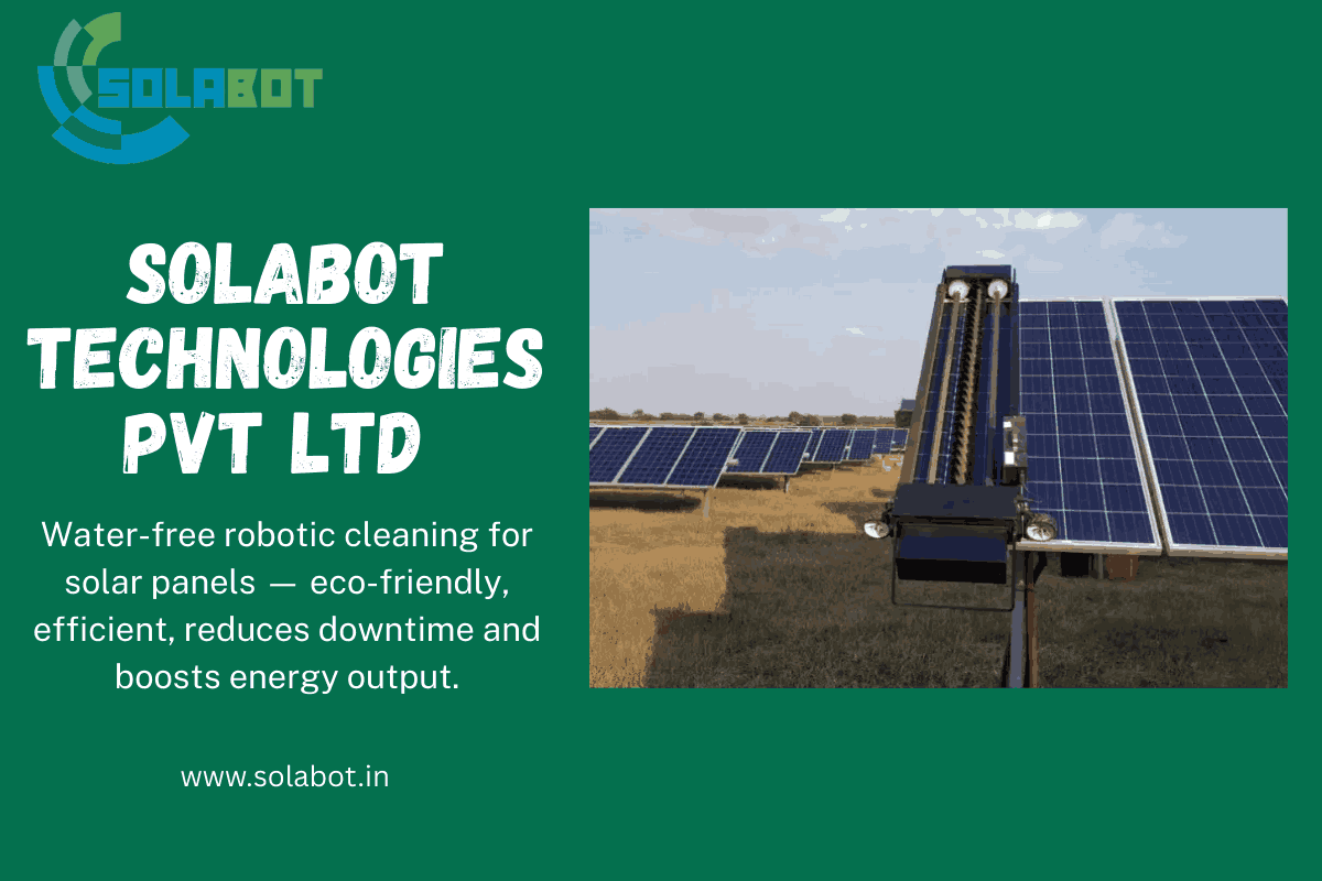 Water-free robotic cleaning of solar panels