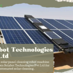 Smart solar panel cleaning robot machine