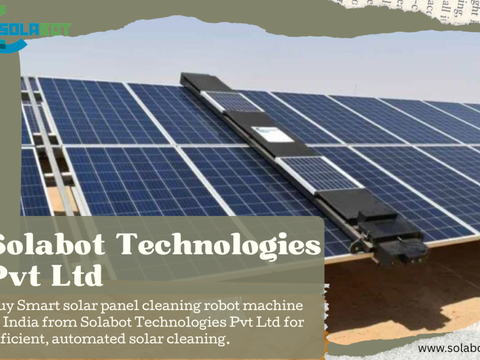 Smart solar panel cleaning robot machine