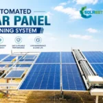 Automated solar panel cleaning system