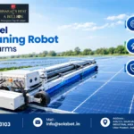 Solar panel dry cleaning robot for solar farms